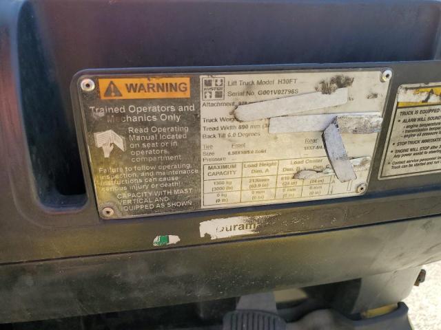 G001V02796S - 2018 HYST FORKLIFT Amarillo foto 10