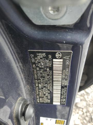 JTDKN3DU4C5407660 - 2012 TOYOTA PRIUS GRAY photo 12