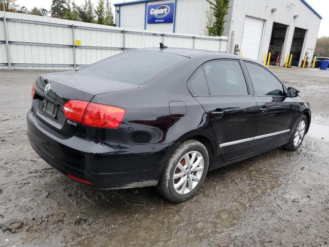 3VWDP7AJ6CM348722 - 2012 VOLKSWAGEN JETTA SE BLACK photo 3