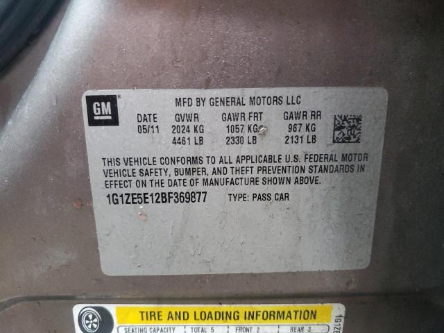 1G1ZE5E12BF369877 - 2011 CHEVROLET MALIBU LTZ ნაცრისფერი ფოტო 13