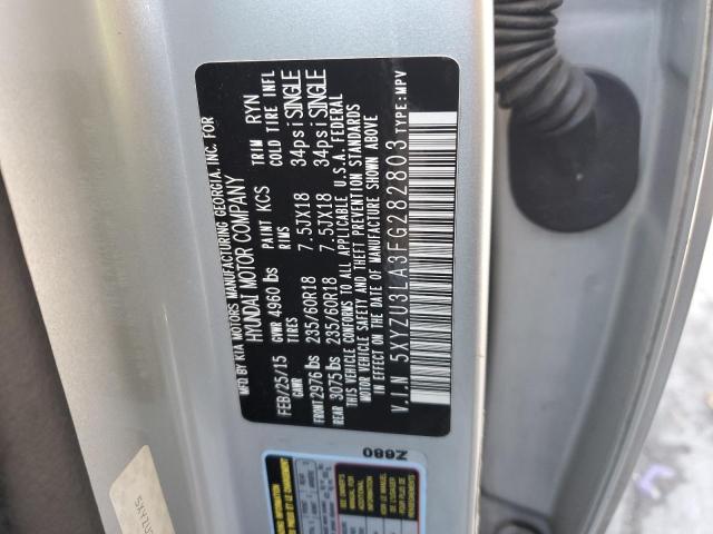 5XYZU3LA3FG282803 - 2015 HYUNDAI SANTA FE S SILVER photo 13