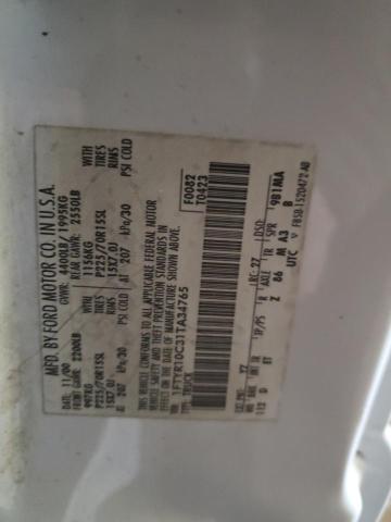 1FTYR10C31TA34765 - 2001 FORD RANGER WHITE photo 12