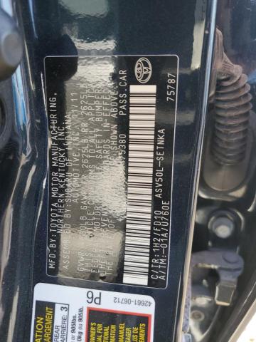 4T4BF1FK3CR175380 - 2012 TOYOTA CAMRY BASE შავი ფოტო 12