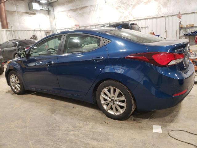 KMHDH4AE1FU421119 - 2015 HYUNDAI ELANTRA SE BLUE photo 2