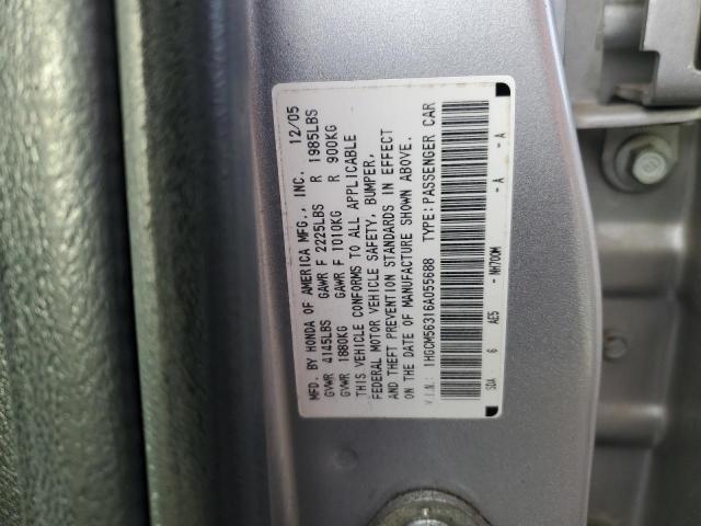 1HGCM56316A055688 - 2006 HONDA ACCORD SE SILVER photo 12