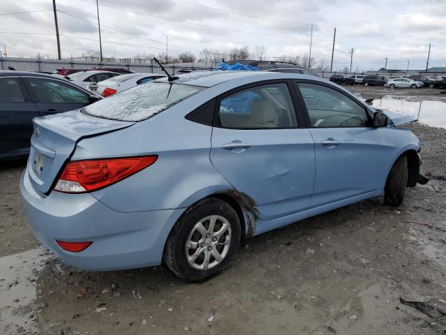 KMHCT4AEXEU733772 - 2014 HYUNDAI ACCENT GLS BLUE photo 3