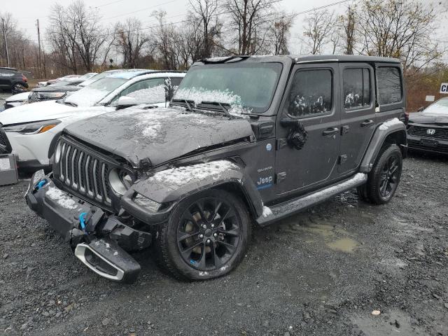 1C4JJXP68NW222567 - 2022 JEEP WRANGLER U SAHARA 4XE GRAY photo 1