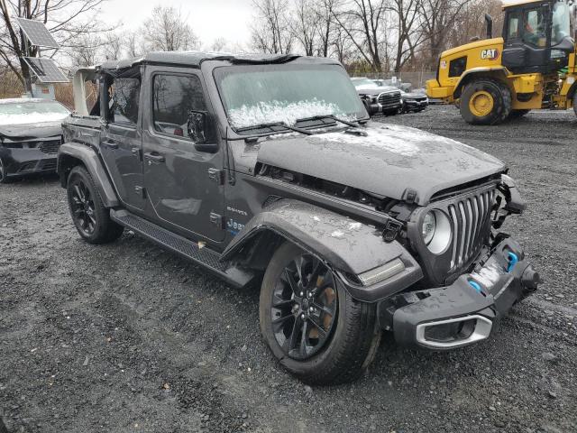 1C4JJXP68NW222567 - 2022 JEEP WRANGLER U SAHARA 4XE GRAY photo 4