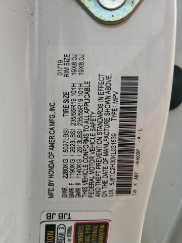 5J8TC2H30KL031539 - 2019 ACURA RDX Blanc photo 13