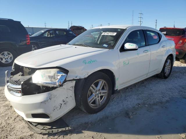 1C3CDZCB3CN237208 - 2012 DODGE AVENGER SXT WHITE photo 1