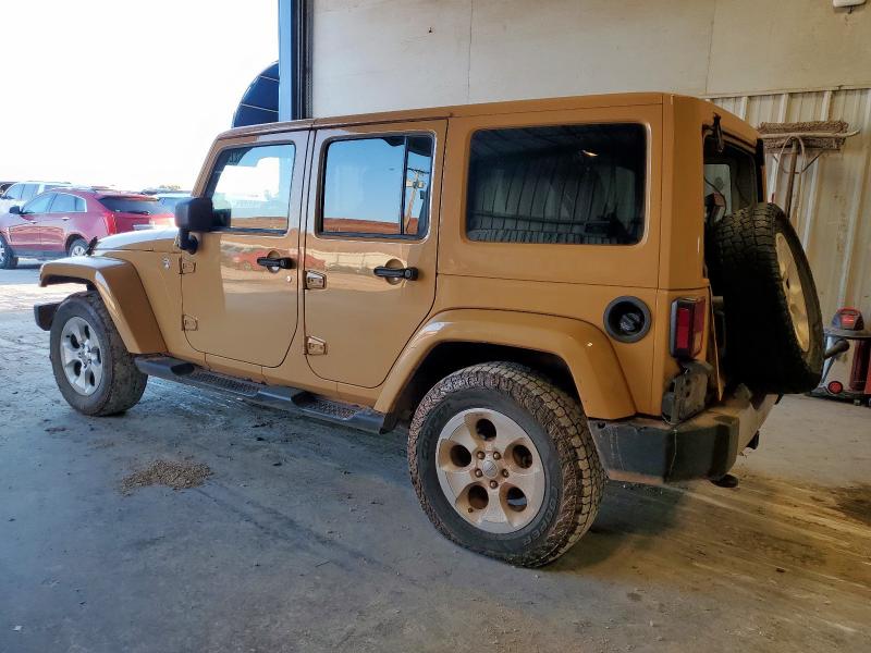 1C4BJWEG0EL111071 - 2014 JEEP WRANGLER U SAHARA TAN photo 2
