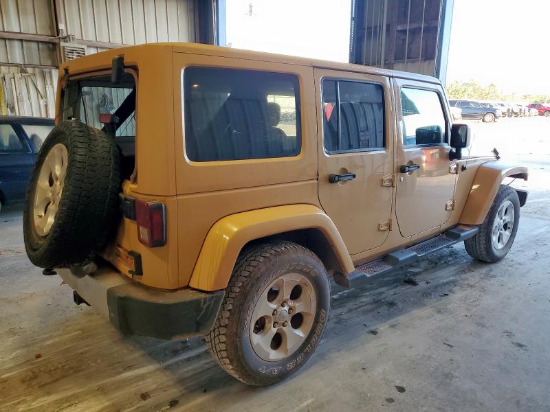 1C4BJWEG0EL111071 - 2014 JEEP WRANGLER U SAHARA TAN photo 3