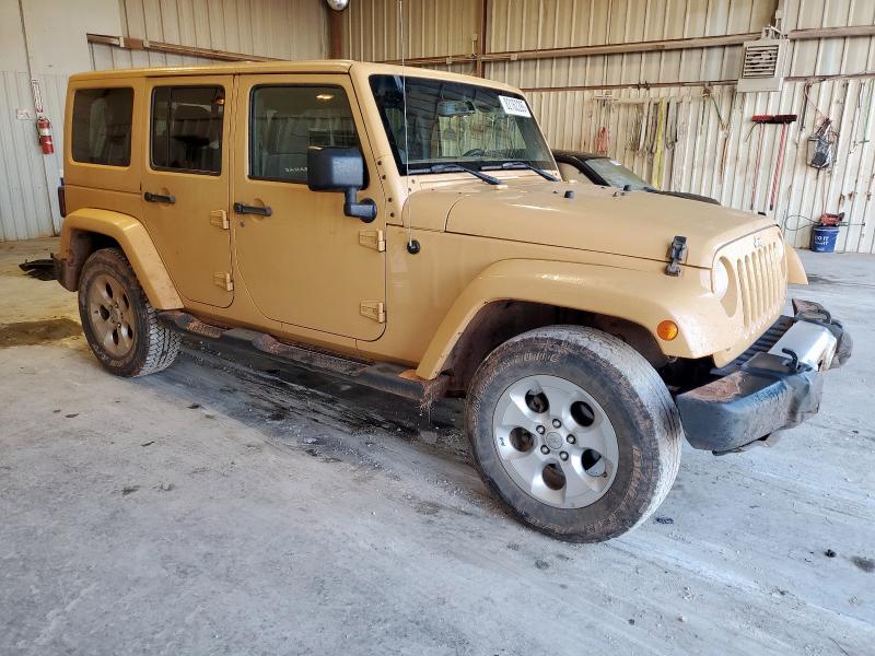 1C4BJWEG0EL111071 - 2014 JEEP WRANGLER U SAHARA TAN photo 4