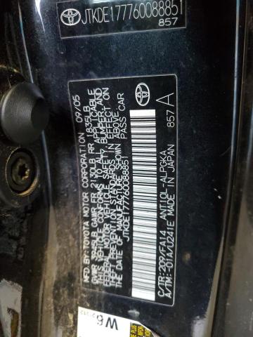 JTKDE177760088851 - 2006 TOYOTA SCION TC 黑色 照片 12