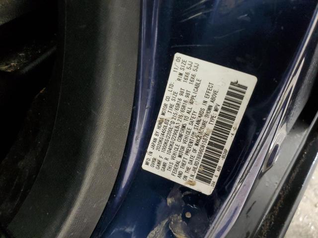 JHLRD78896C015878 - 2006 HONDA CR-V EX BLUE photo 13