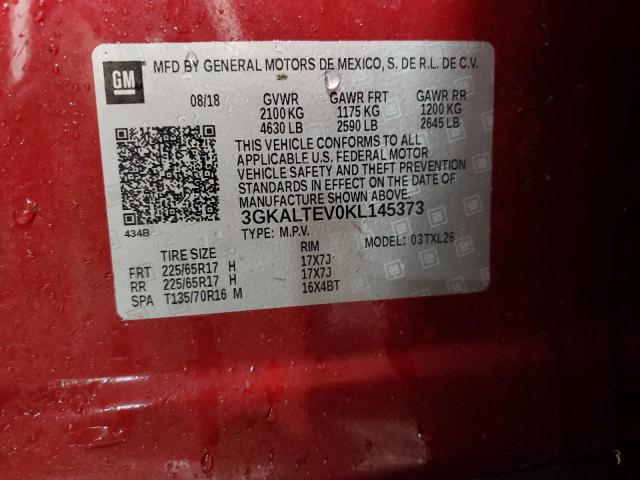 3GKALTEV0KL145373 - 2019 GMC TERRAIN SLE RED photo 14