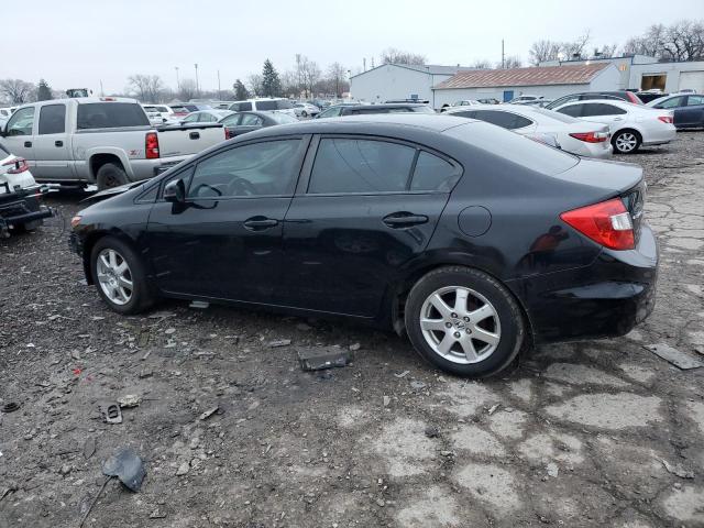 19XFB2F57CE356704 - 2012 HONDA CIVIC LX BLACK photo 2