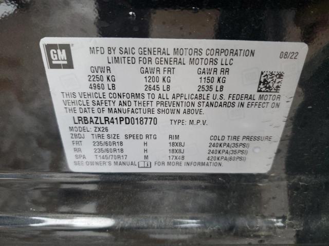 LRBAZLR41PD018770 - 2023 BUICK ENVISION PREFERRED BLACK photo 12