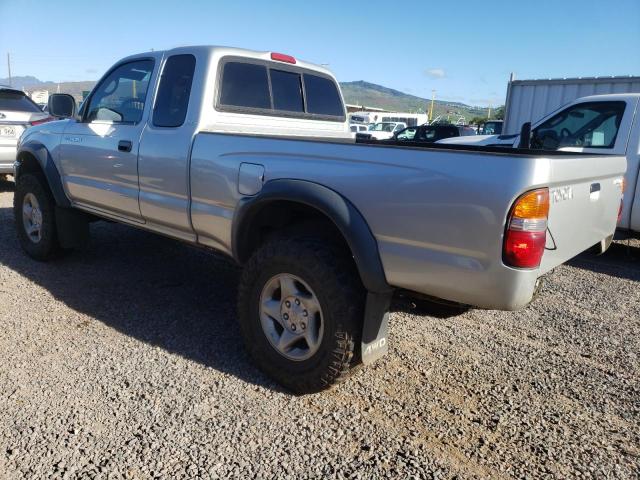 5TEWN72N72Z142183 - 2002 TOYOTA TACOMA XTRACAB SILVER photo 2