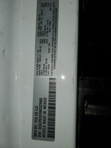 3C6LRVDG3ME523993 - 2021 RAM PROMASTER 2500 HIGH Սպիտակ լուսանկար 14