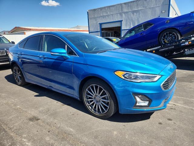 3FA6P0RU4KR223890 - 2019 FORD FUSION TITANIUM ლურჯი ფოტო 4