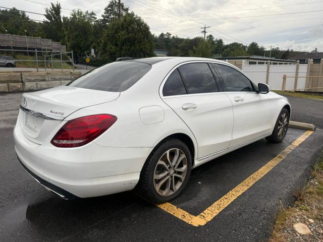 55SWF4KB3FU034327 - 2015 MERCEDES-BENZ C 300 4MATIC WHITE photo 4