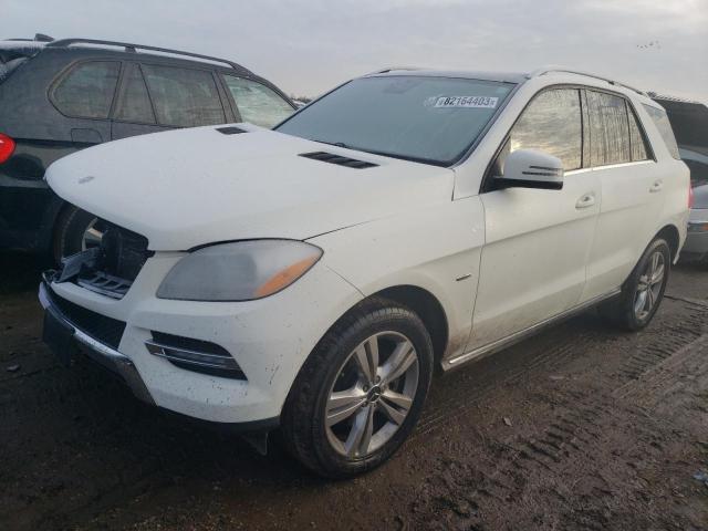 4JGDA5HB6CA017476 - 2012 MERCEDES-BENZ ML 350 4MATIC WHITE photo 1