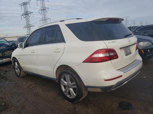4JGDA5HB6CA017476 - 2012 MERCEDES-BENZ ML 350 4MATIC WHITE photo 2