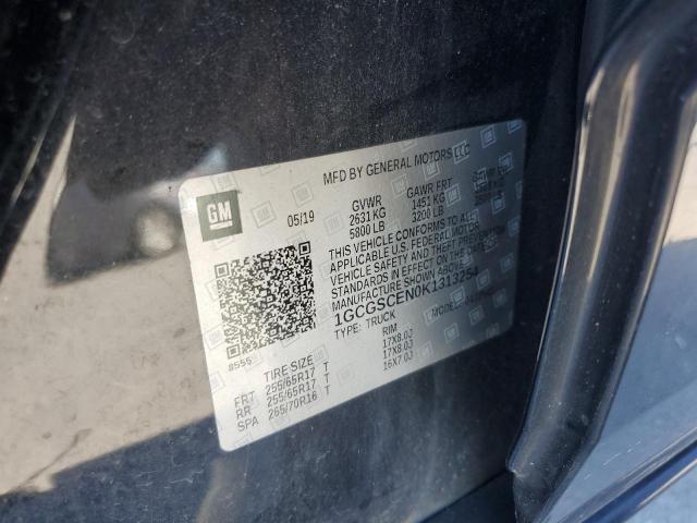 1GCGSCEN0K1313254 - 2019 CHEVROLET COLORADO LT BLACK photo 13