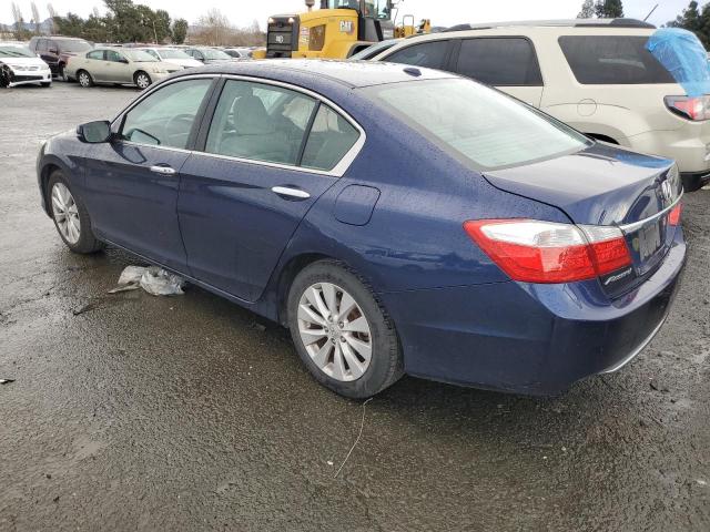 1HGCR2F8XDA058159 - 2013 HONDA ACCORD EXL BLUE photo 2