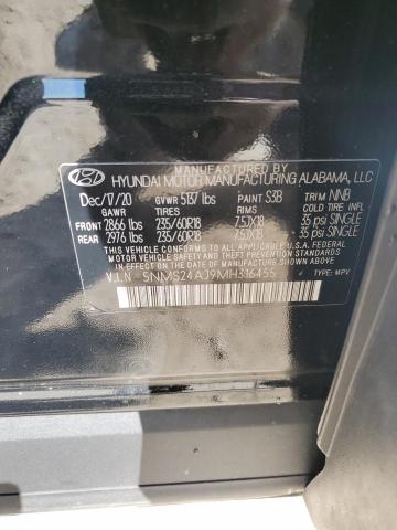 5NMS24AJ9MH316455 - 2021 HYUNDAI SANTA FE SEL BLACK photo 13