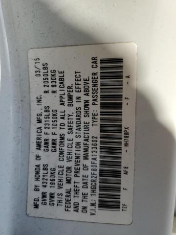1HGCR2F80FA133602 - 2015 HONDA ACCORD EXL WHITE photo 12