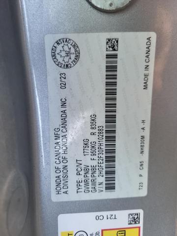 2HGFE2F30PH102883 - 2023 HONDA CIVIC EX Silber Foto 12