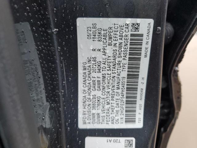 2HGFE2F54PH548519 - 2023 HONDA CIVIC SPORT GRAY photo 12