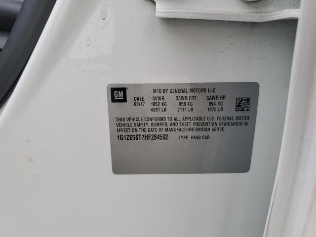 1G1ZE5ST7HF284502 - 2017 CHEVROLET MALIBU LT 白色 照片 12