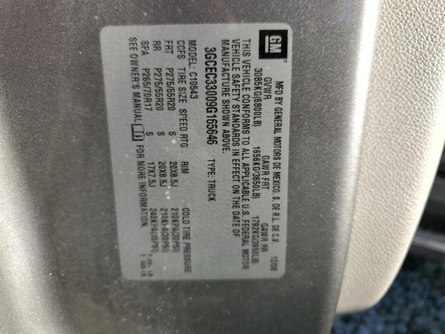 3GCEC33009G165646 - 2009 CHEVROLET SILVERADO C1500 LTZ GRAY photo 12