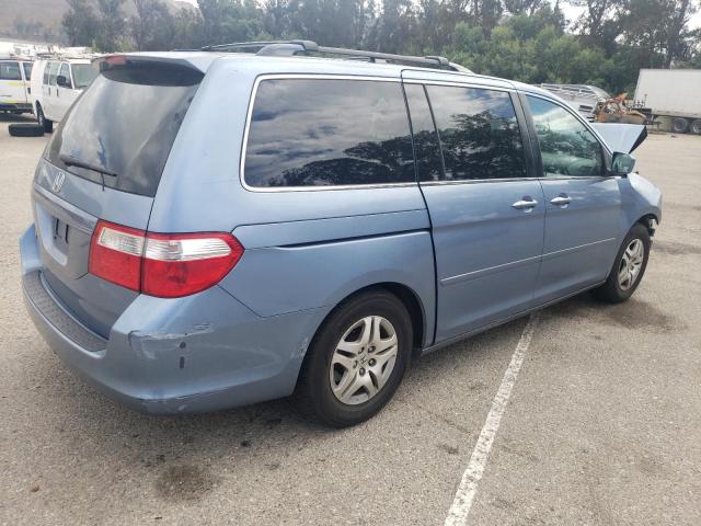 5FNRL38477B124723 - 2007 HONDA ODYSSEY EX BLUE photo 3