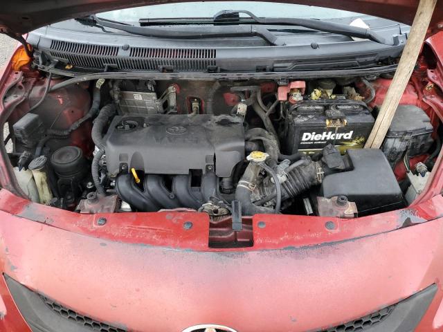 JTDBT4K37B1400553 - 2011 TOYOTA YARIS RED photo 11