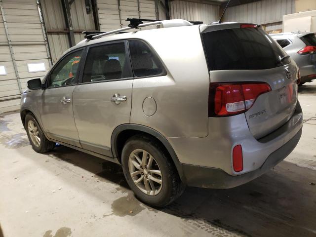 5XYKTCA67FG570973 - 2015 KIA SORENTO LX SILVER photo 2