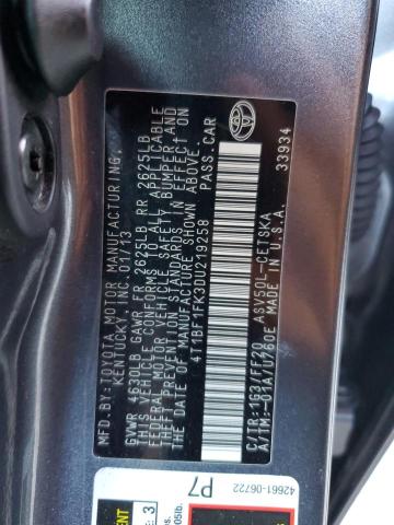 4T1BF1FK3DU219258 - 2013 TOYOTA CAMRY L GRAY photo 12