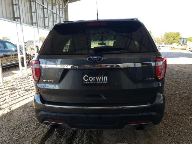 1FM5K8F86JGA70540 - 2018 FORD EXPLORER LIMITED GRAY photo 6
