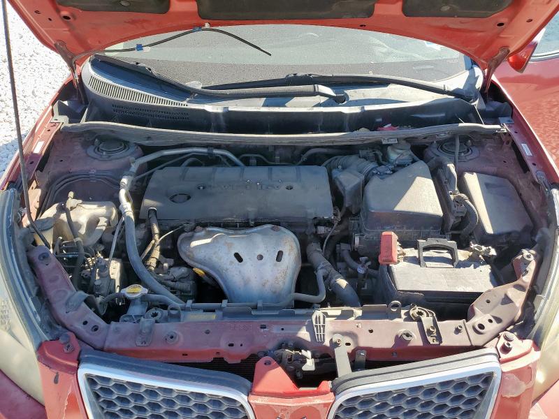 5Y2SP67049Z423363 - 2009 PONTIAC VIBE წითელი ფოტო 11