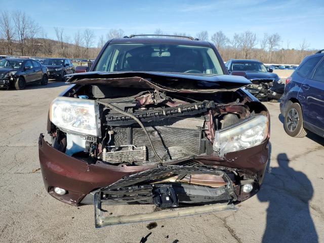 5FNYF4H95DB066238 - 2013 HONDA PILOT TOURING BURGUNDY photo 5