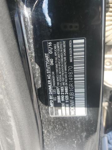 WDDWF4JB1GR149870 - 2016 MERCEDES-BENZ C 300 BLACK photo 12