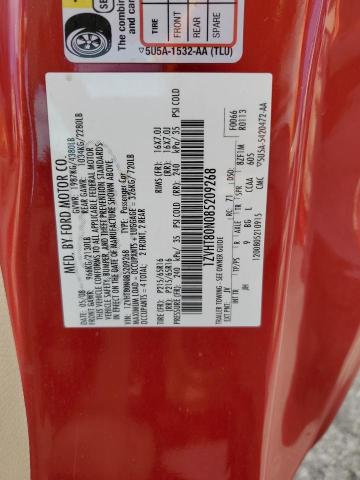 1ZVHT80N085209268 - 2008 FORD MUSTANG RED photo 12