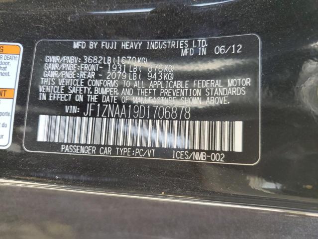 JF1ZNAA19D1706878 - 2013 TOYOTA SCION FR-S BLACK photo 13