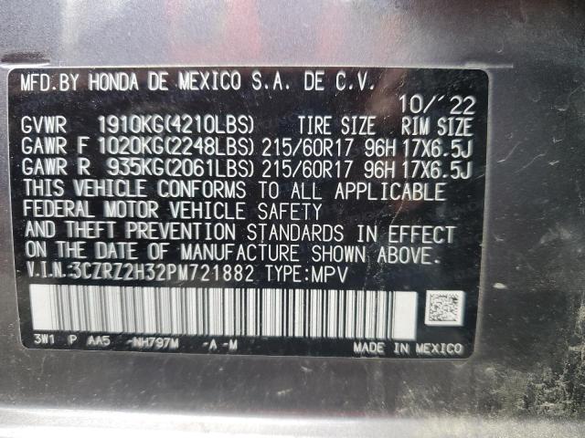 3CZRZ2H32PM721882 - 2023 HONDA HR-V LX Boz foto 14