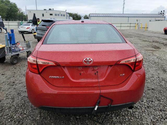 2T1BURHE7KC185481 - 2019 TOYOTA COROLLA L წითელი ფოტო 6