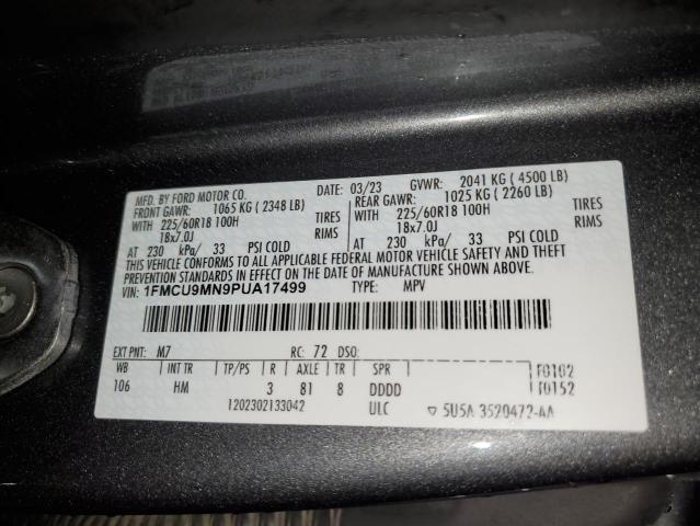 1FMCU9MN9PUA17499 - 2023 FORD ESCAPE ST LINE GRAY photo 13