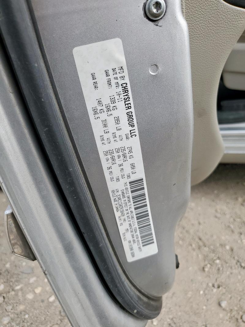 2C4RC1CG0CR156420 - 2012 CHRYSLER TOWN & COU TOURING L SILVER photo 13